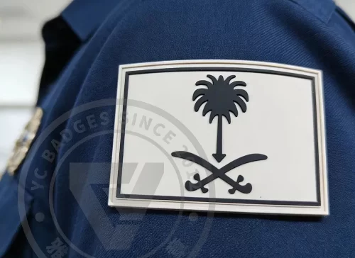 High Quality Saudi Emblem PVC Patches Factory Bulk Customization Service