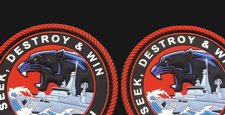 Navy PVC Patches Key Features