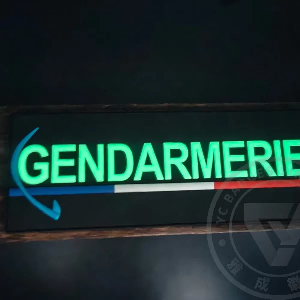 PVC 3D Glow in The Dark Rubber Patch Velcro-on Badge