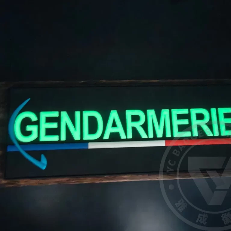 PVC 3D Glow in The Dark Rubber Patch Velcro-on Badge