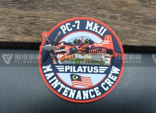 PVC 3D Logo Uniform Velcro-on Rubber Patches Badge Customize