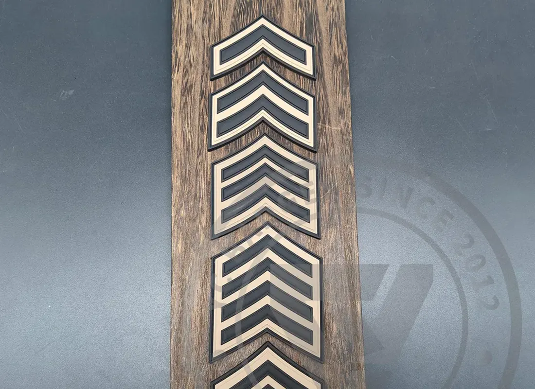 PVC Uniform Level Position Honor Tag Velcro-on Patches Wholesale Customize