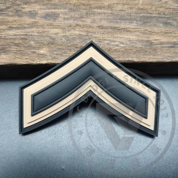 PVC Uniform Level Position Honor Tag Velcro-on Patches Wholesale Customize