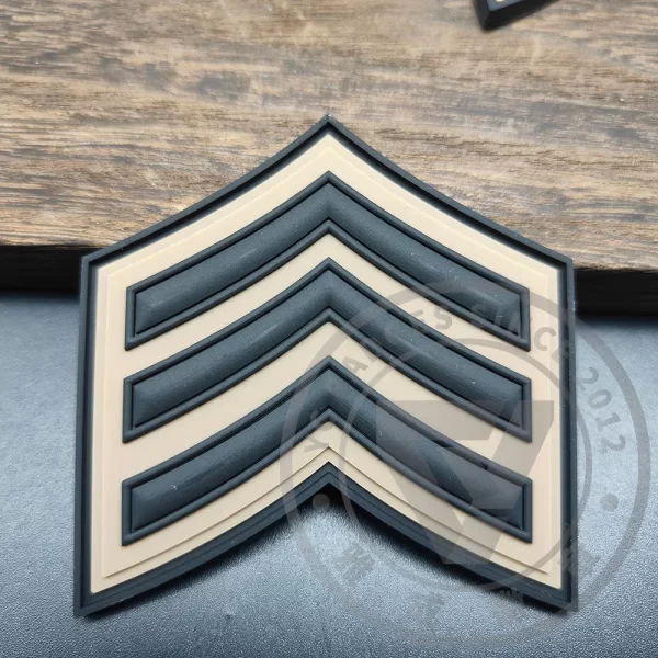 PVC Uniform Level Position Honor Tag Velcro-on Patches Wholesale Customize
