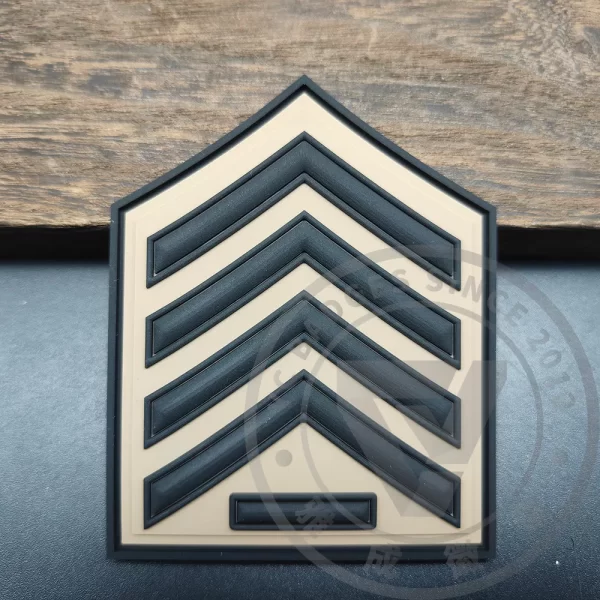 PVC Uniform Level Position Honor Tag Velcro-on Patches Wholesale Customize