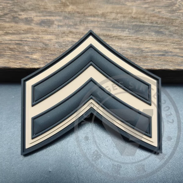 PVC Uniform Level Position Honor Tag Velcro-on Patches Wholesale Customize