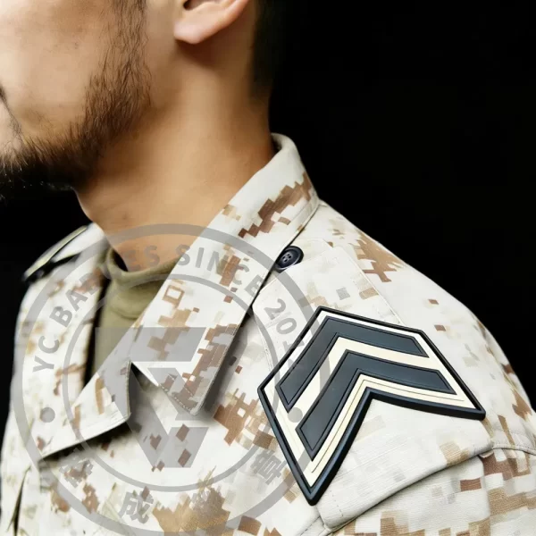 PVC Uniform Level Position Honor Tag Velcro-on Patches Wholesale Customize