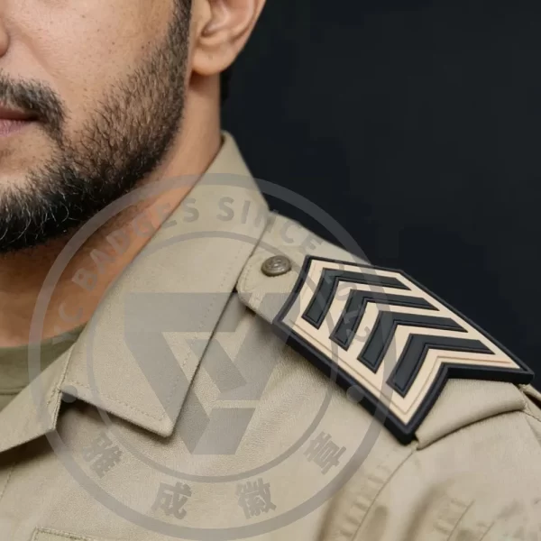 PVC Uniform Level Position Honor Tag Velcro-on Patches Wholesale Customize