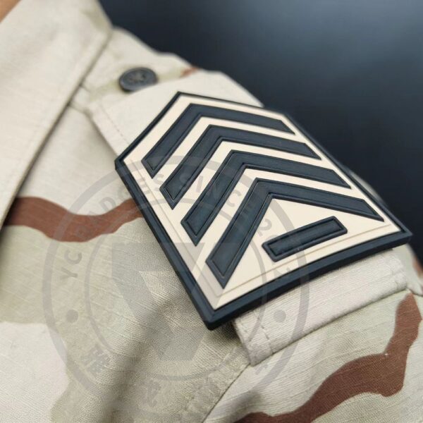 PVC Uniform Level Position Honor Tag Velcro-on Patches Wholesale Customize