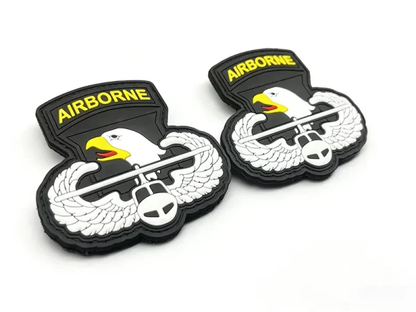 Custom 3D PVC Rubber Patches High Quality Badges with Hook and Loop