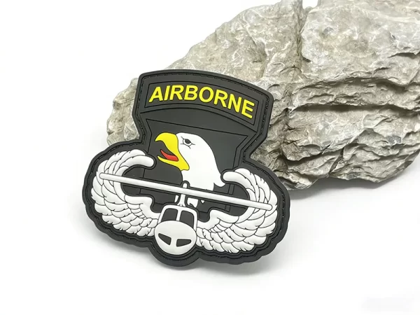 Custom 3D PVC Rubber Patches High Quality Badges with Hook and Loop