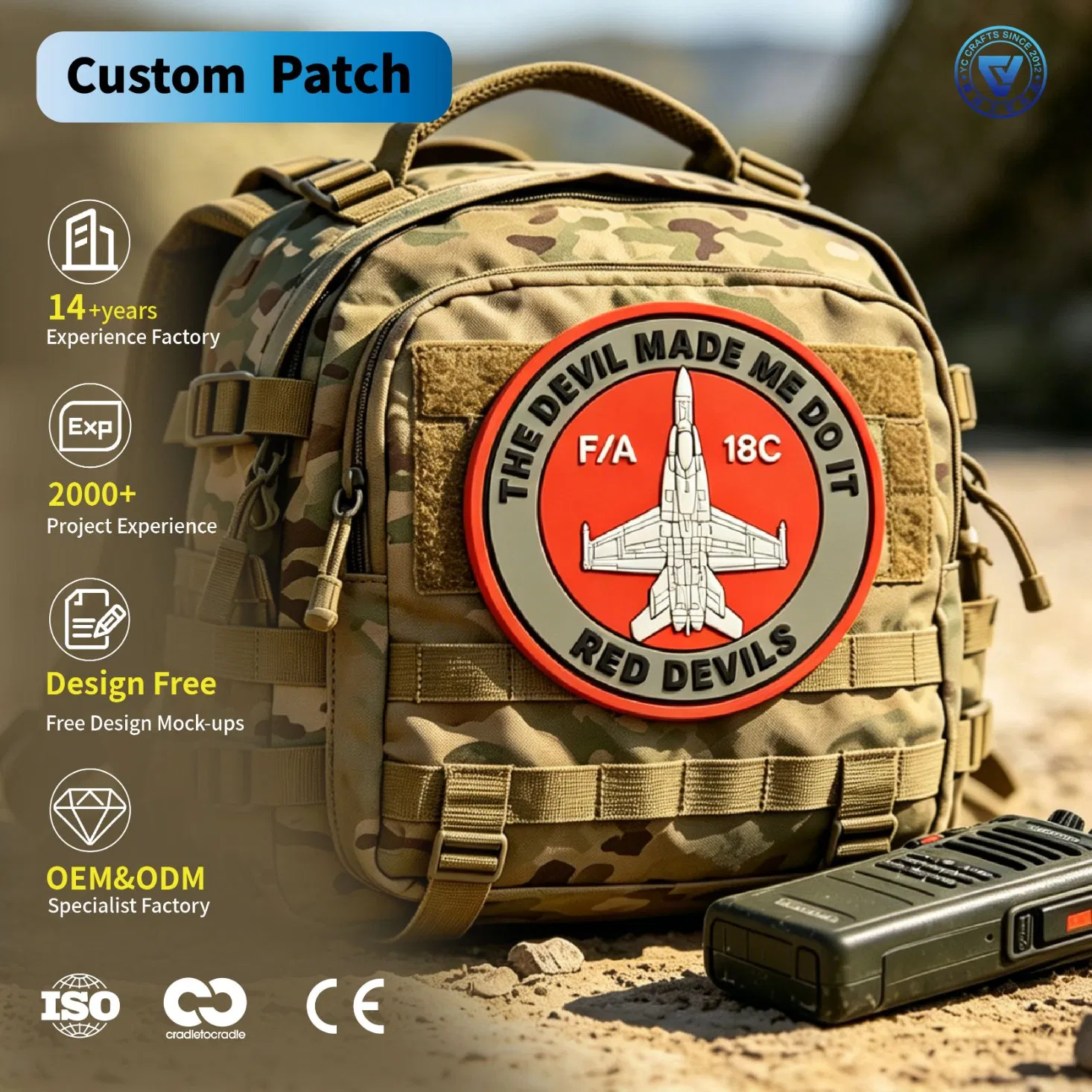 Custom Air Force PVC Patches