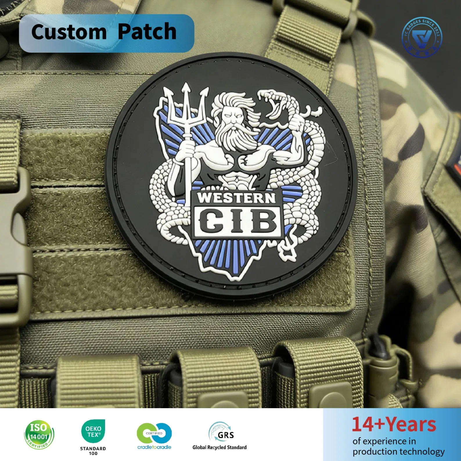 Exit-Factory Price Custom PVC Patches Waterproof Durable Rubber Patch for Tactical Gear