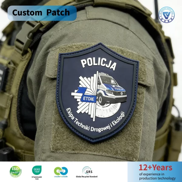 Custom PVC Patches Velcro-on for Tactical Gear Durable Tactical Patches for Uniforms