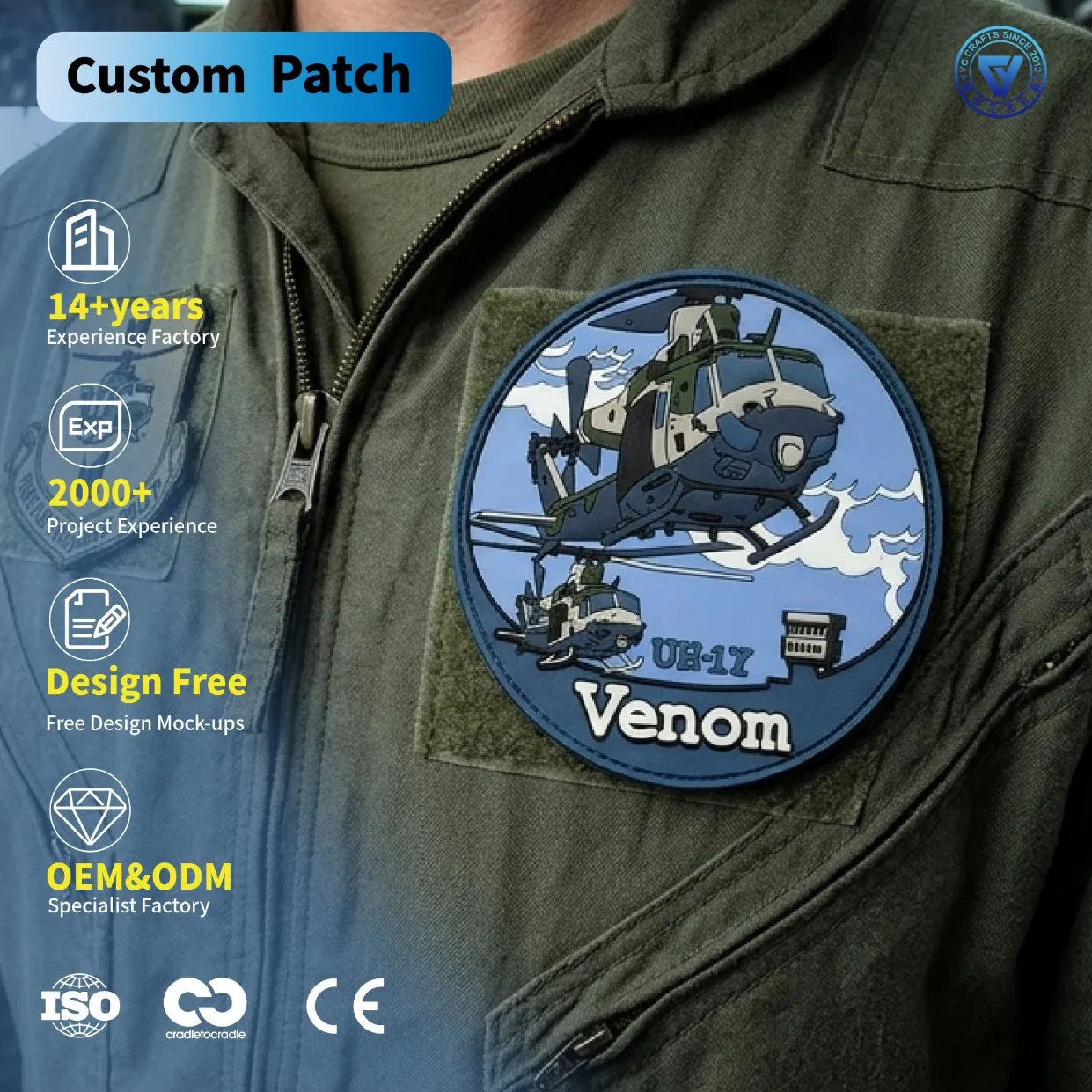 Custom Air Force PVC Patches