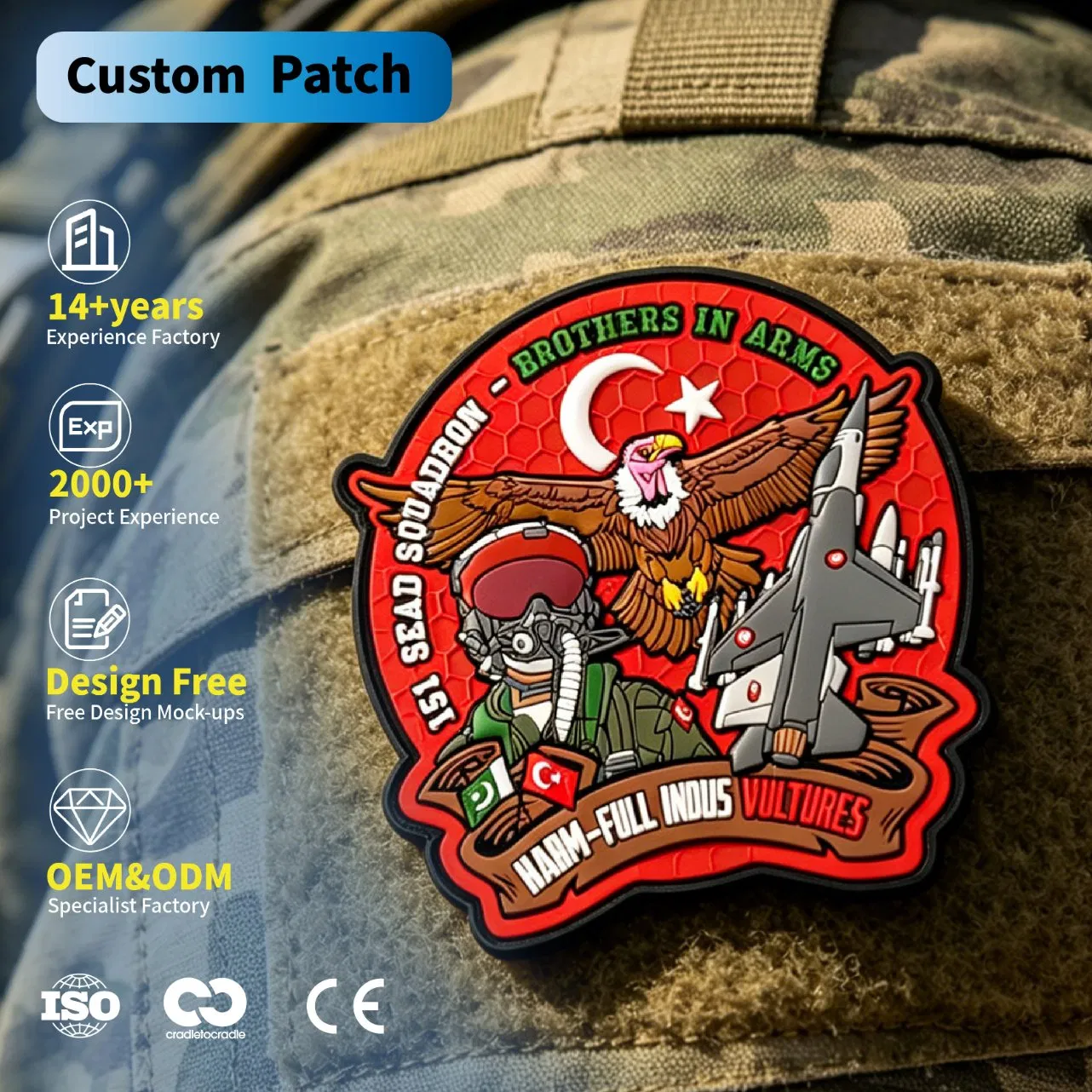 Custom Air Force PVC Patches