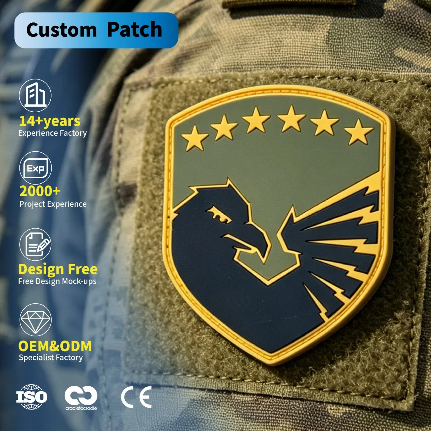 Custom Air Force PVC Patches