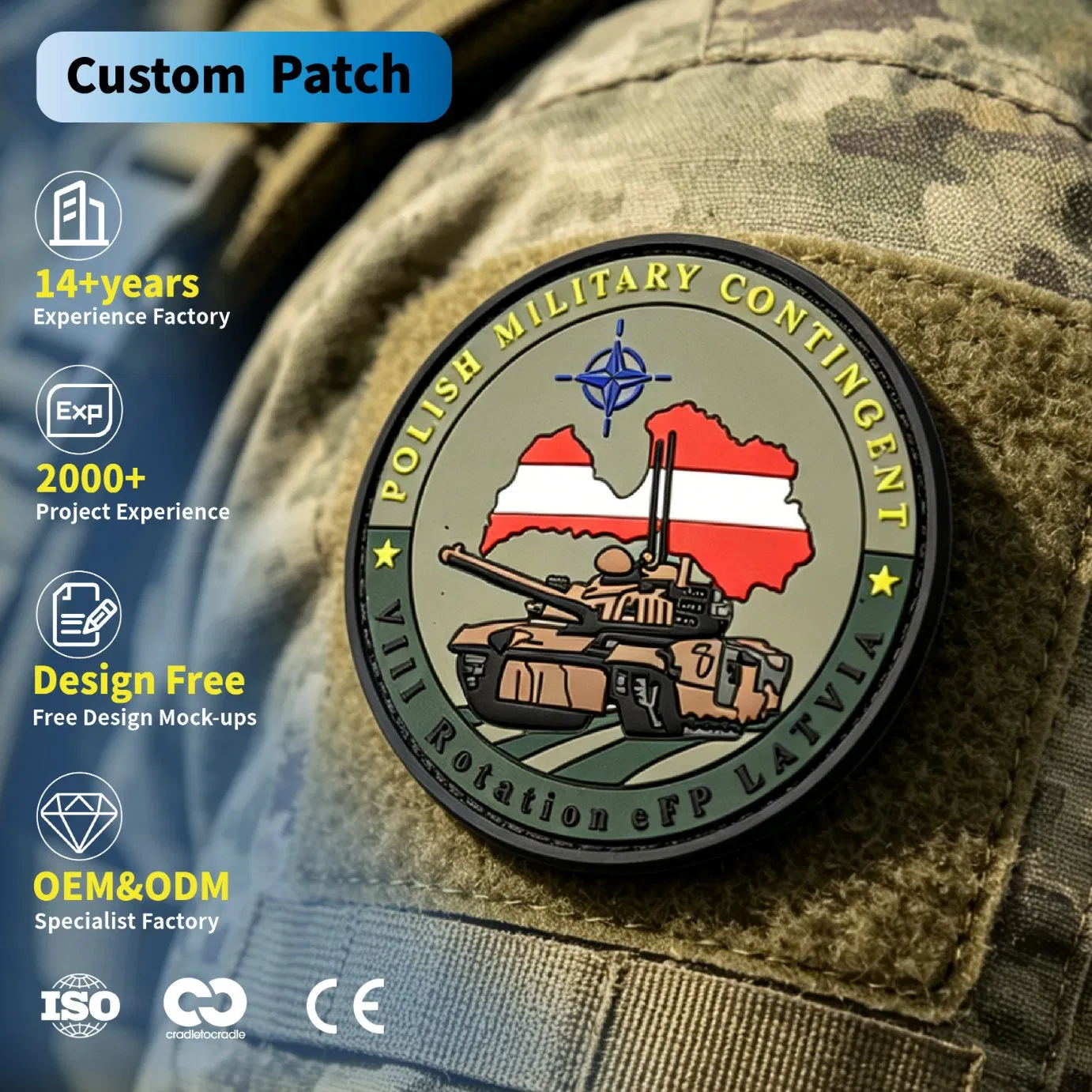 Custom Army PVC Patches