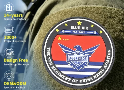 Custom Navy PVC Patches Custom Navy PVC Patches