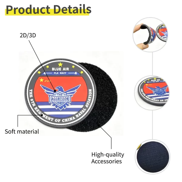 Custom Navy PVC Patches
