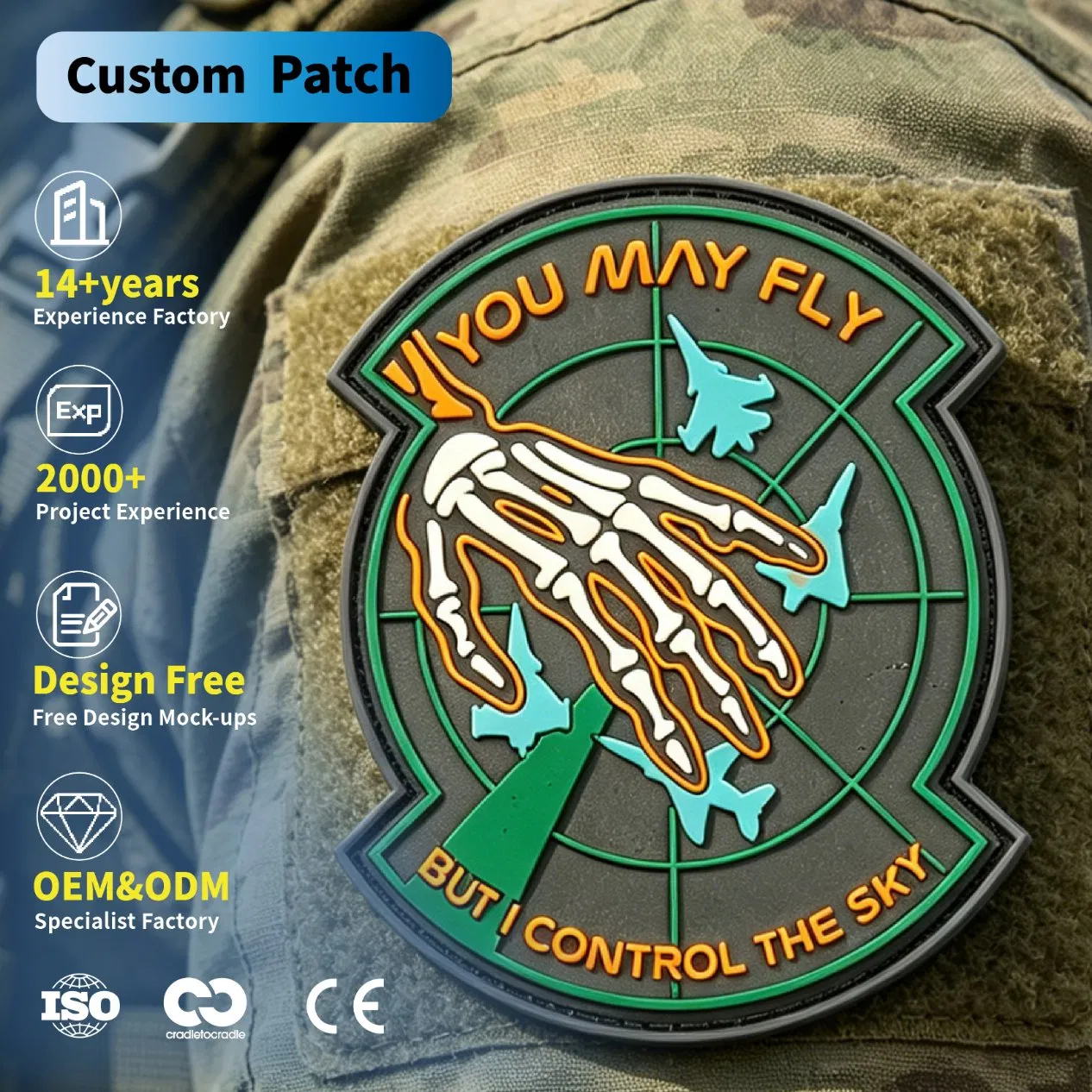 Custom Air Force PVC Patches