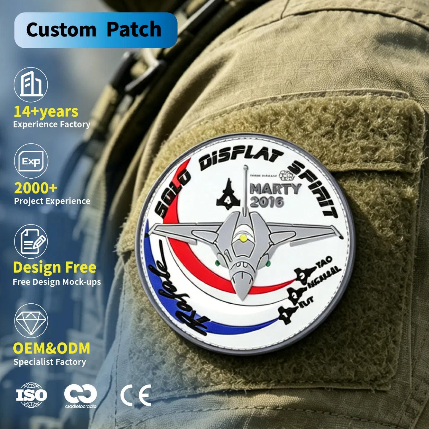 Custom Air Force PVC Patches