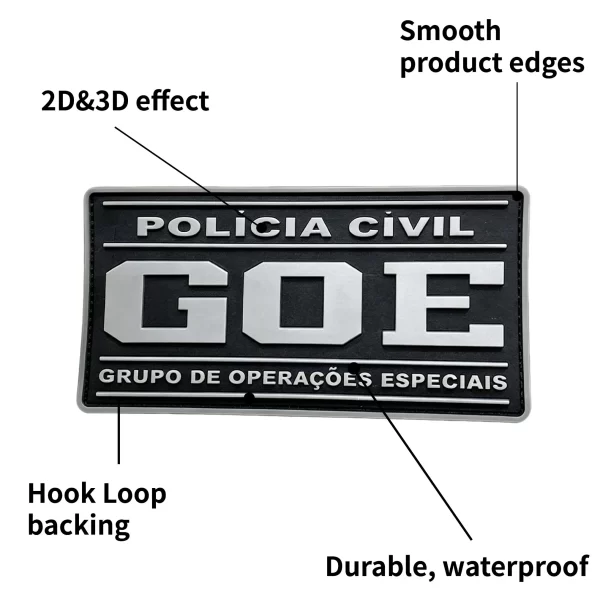 Police Department PVC Patches