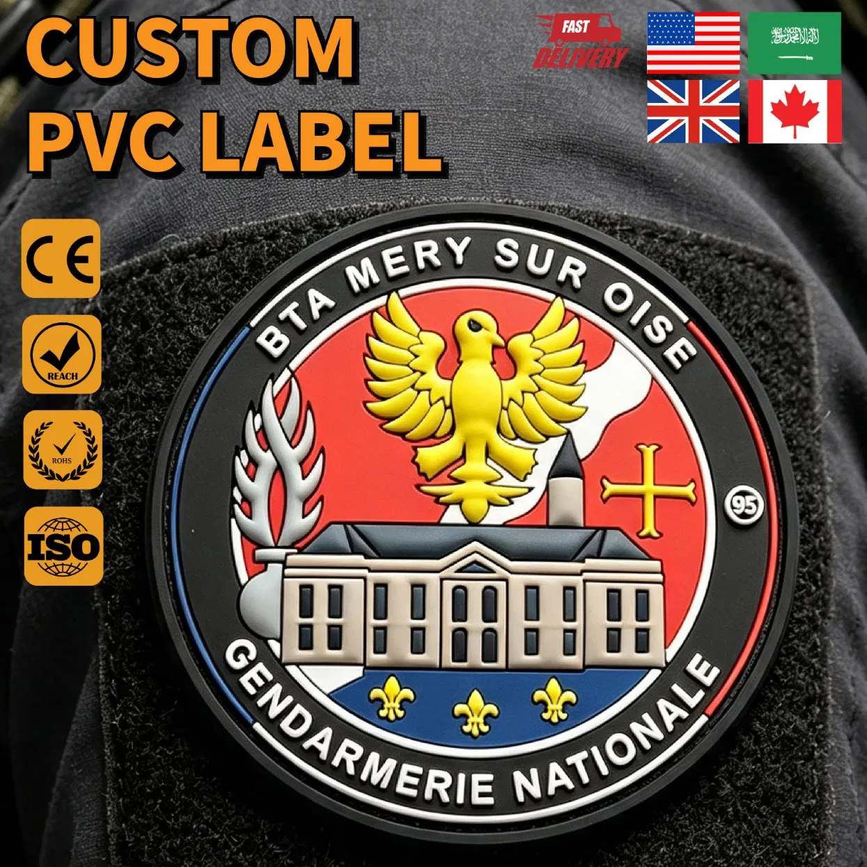 Custom-3D-Embossed-PVC-Velcro-Patches-Soft-Luxury-Designer-Rubber-Patch Army-066 -01 Custom 3D Embossed PVC Velcro Patches Soft Luxury Designer Rubber Patch
