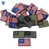 Eco-Friendly PVC Velcro Patches Flag Custom Logo 3D Rubber Iron on Patch Badges