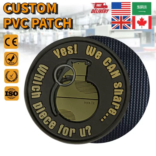 Factory Custom 3D Embossed PVC Velcro Patches Rubber Patch Custom Logo