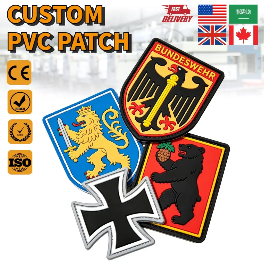 Factory Custom PVC Patches Custom 3D Raised Rubber PVC Patch for Garment
