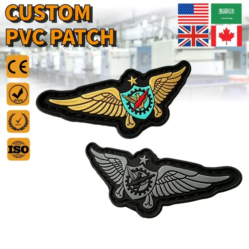 Factory Customized PVC Patches with Velcro Custom Logo 3D Rubber Patches