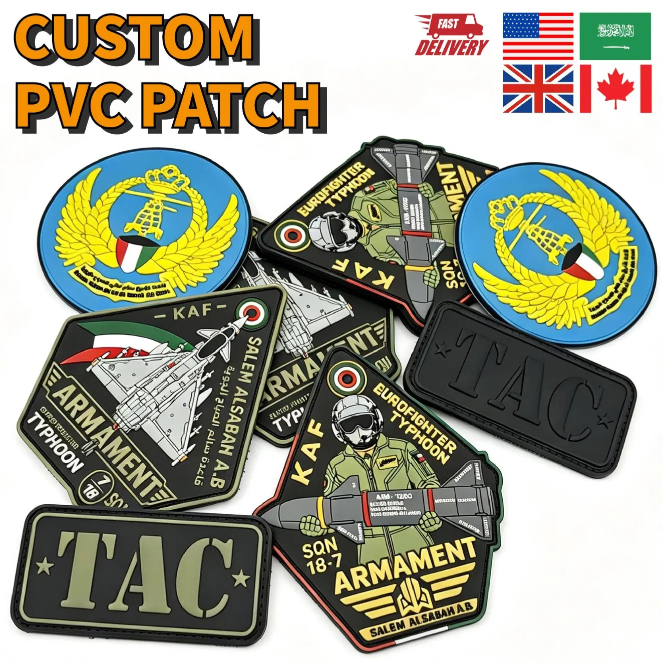 Custom Air Force PVC Patches