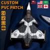 Manufacture PVC Patches Custom Logo 2D 3D Raised Aircraft Shape Rubber Patch