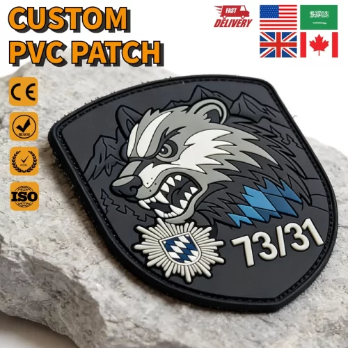 PVC-Rubber-Patches-Custom-Logo-2D-3D-Raised-Embossed-Customize-Rubber-Patches-for-Clothes Police - 034 -01 PVC Rubber Patches Custom Logo 2D 3D Raised Embossed Customize Rubber Patches for Clothes
