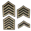 in Stock Durable Customize Rubber Patches 2D Brown Saudi V-Shaped Soft PVC Rubber Badge for Uniform Clothes