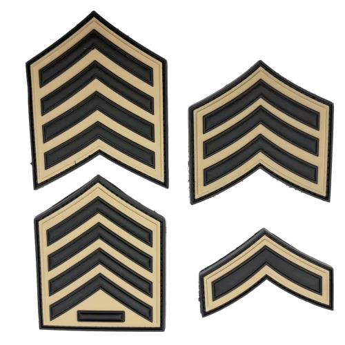 in Stock Durable Customize Rubber Patches 2D Brown Saudi V-Shaped Soft PVC Rubber Badge for Uniform Clothes