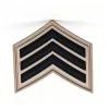 in Stock Durable Customize Rubber Patches 2D Brown Saudi V-Shaped Soft PVC Rubber Badge for Uniform Clothes