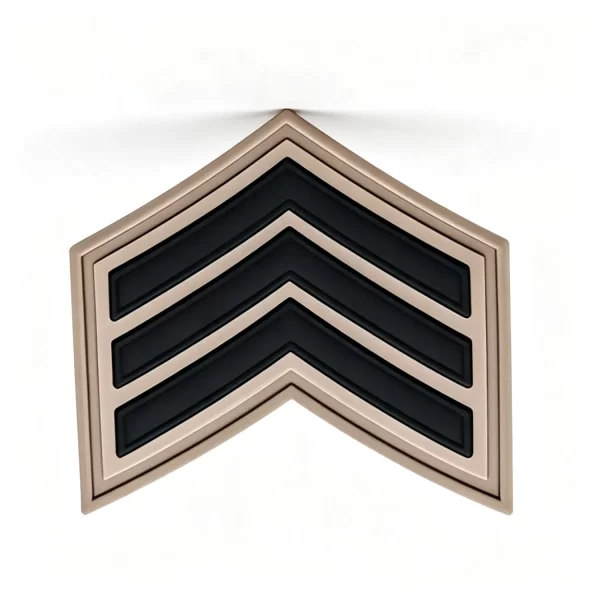 in Stock Durable Customize Rubber Patches 2D Brown Saudi V-Shaped Soft PVC Rubber Badge for Uniform Clothes