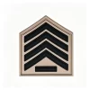in Stock Durable Customize Rubber Patches 2D Brown Saudi V-Shaped Soft PVC Rubber Badge for Uniform Clothes