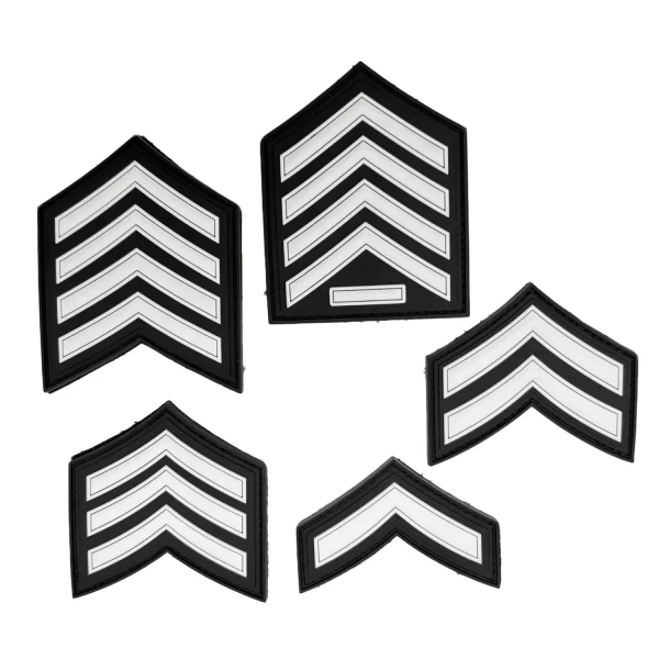 in Stock Eco-Friendly PVC Saudi V-Shaped Patch Customize Black 2D 3D Rubber Patches Badges for Clothes & Hats