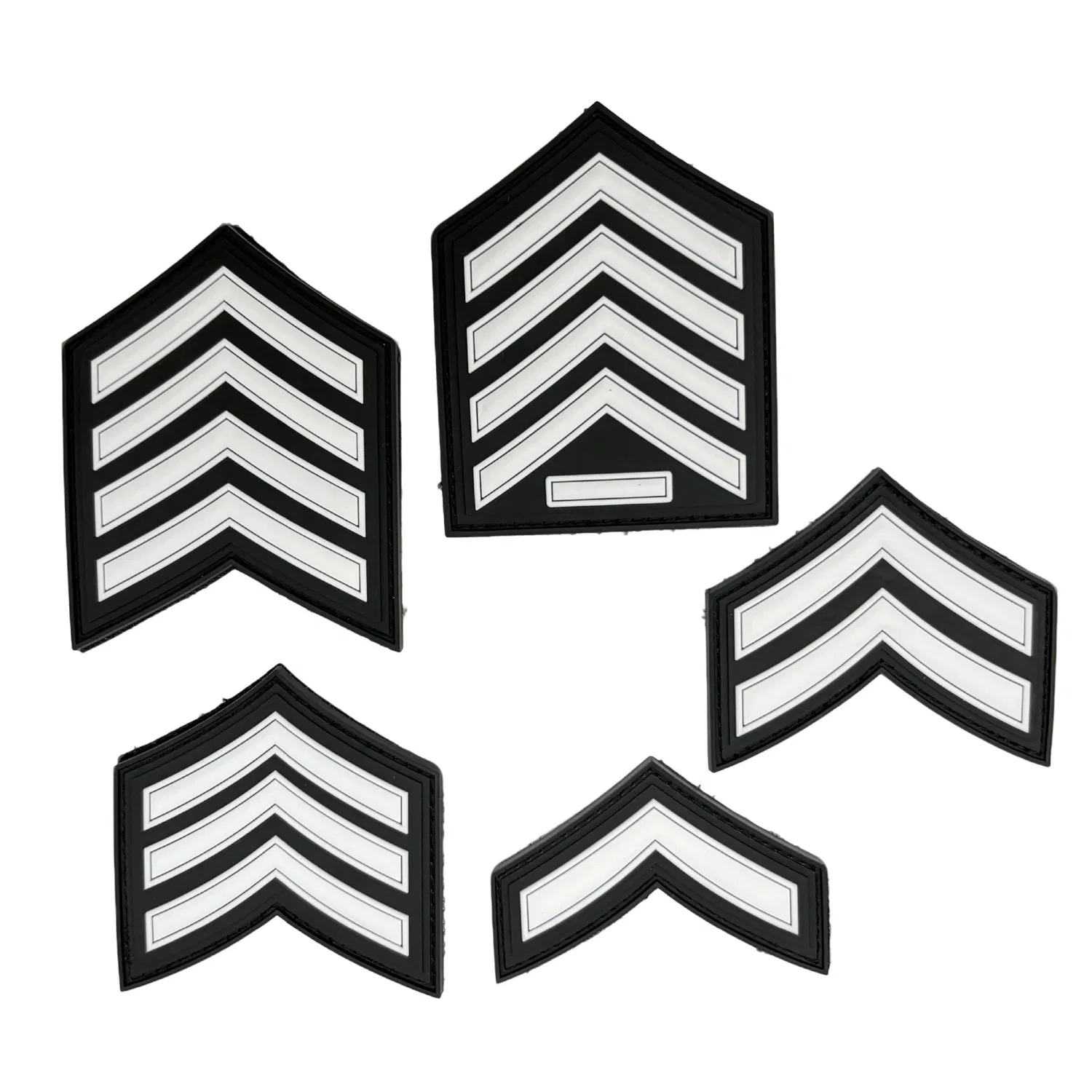 in Stock Eco-Friendly PVC Saudi V-Shaped Patch Customize Black 2D 3D Rubber Patches Badges for Clothes & Hats