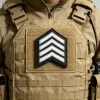 in Stock Eco-Friendly PVC Saudi V-Shaped Patch Customize Black 2D 3D Rubber Patches Badges for Clothes & Hats