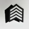 in Stock Eco-Friendly PVC Saudi V-Shaped Patch Customize Black 2D 3D Rubber Patches Badges for Clothes & Hats