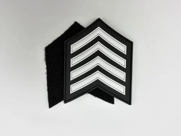 in Stock Eco-Friendly PVC Saudi V-Shaped Patch Customize Black 2D 3D Rubber Patches Badges for Clothes & Hats