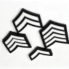 in Stock Eco-Friendly PVC Saudi V-Shaped Patch Customize Black 2D 3D Rubber Patches Badges for Clothes & Hats