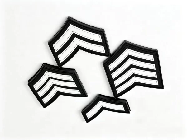 in Stock Eco-Friendly PVC Saudi V-Shaped Patch Customize Black 2D 3D Rubber Patches Badges for Clothes & Hats