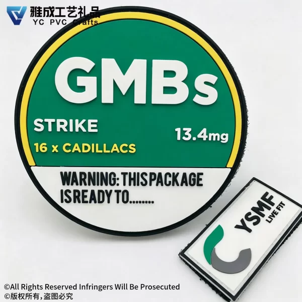 Factory Custom 3D Embossed Soft Rubber PVC Patches Silicone Patch for Clothing