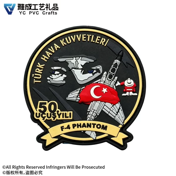 Low-MOQ-Clothes-3D-Soft-Silicon-Rubber-Logo-Patches-Custom-PVC-Patch Army-075 -2 Air Force PVC Patches