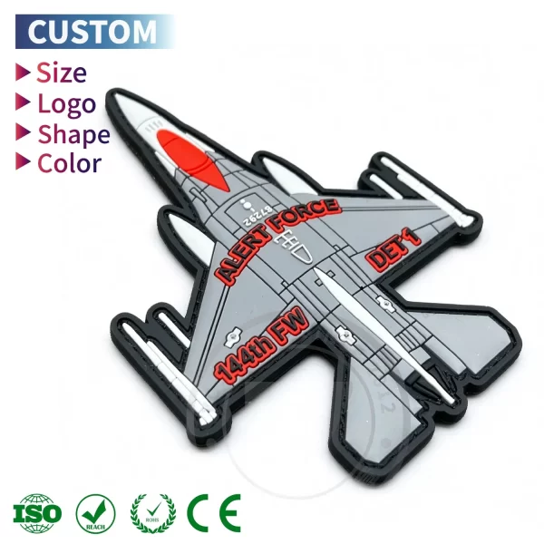 Custom PVC Patch 3D Eco-Friendly Embossed Logo 2D Soft Rubber Badges Patches